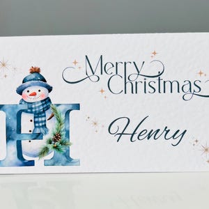 Weihnachtsschneemann personalisierte Geldtasche. Geldbörse. Geschenkkarten-Geldbörse. Weihnachtsgeschenk verschenken. Weihnachtsgeschenk-Karte