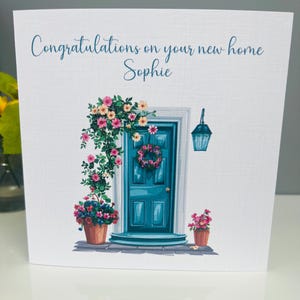 Nouvelle carte de domicile. Félicitations pour votre nouvelle maison. Nouvelle carte de propriétaire