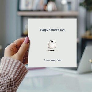Cartão de Dia dos Pais. Cartão personalizado para o pai. Eu te amo, pai, eu te amo, pai. Cartão incrível para o pai.