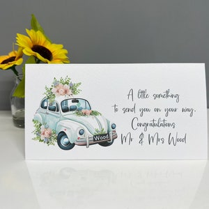 Carte-cadeau de mariage. Portefeuille d'argent de mariage. Portefeuille d'argent de félicitations