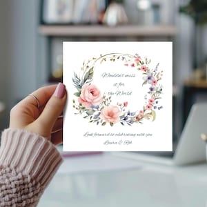 RSVP carta di accettazione invito matrimonio o fidanzamento. Non te lo perderesti per niente al mondo. carta personalizzata per la coppia felice