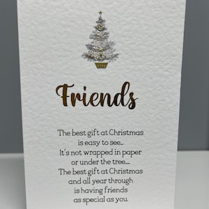 Freundin oder Freunde Weihnachtskarte mit glitzernden Weihnachtsbaum