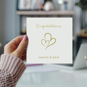 Carte de fiançailles, carte de félicitations de mariage. Carte d'anniversaire. illustration de fleur en forme de coeur