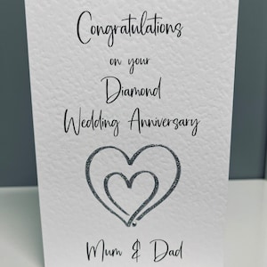 ダイヤモンド結婚記念日カード