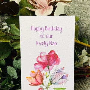 Feliz cumpleaños Nan, abuela, nanny, abuela, nanna