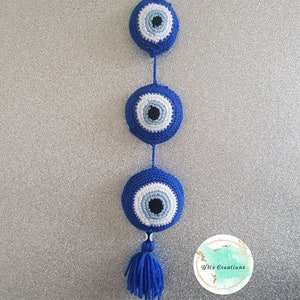 Evil eye wall hanging with tassels, Evil eye wall decor, evil eye decoration, home decoration - Nazar Boncugu