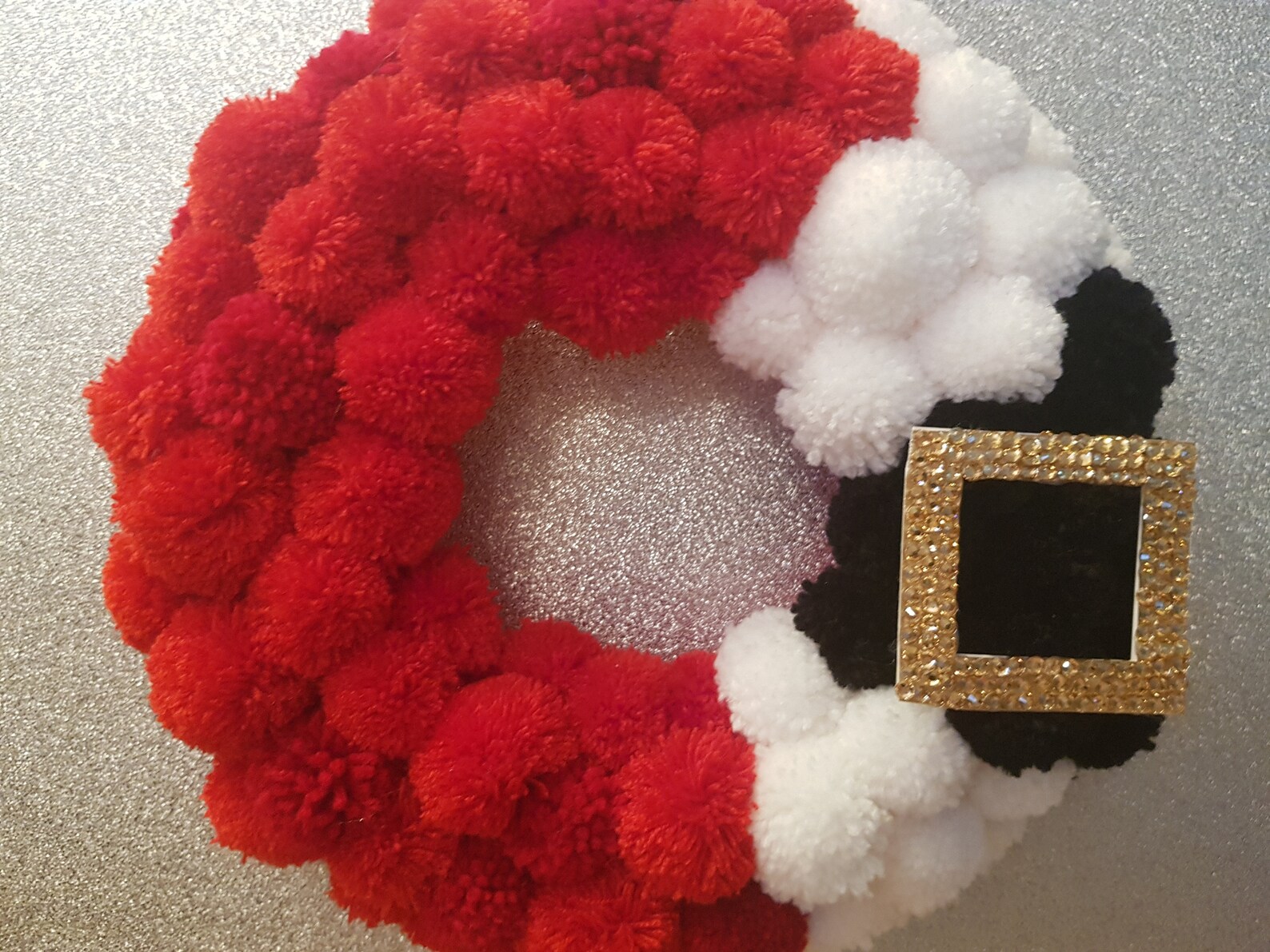 Pom Pom Santa Inspired Christmas Wreath Ideal Xmas Wreath Santa