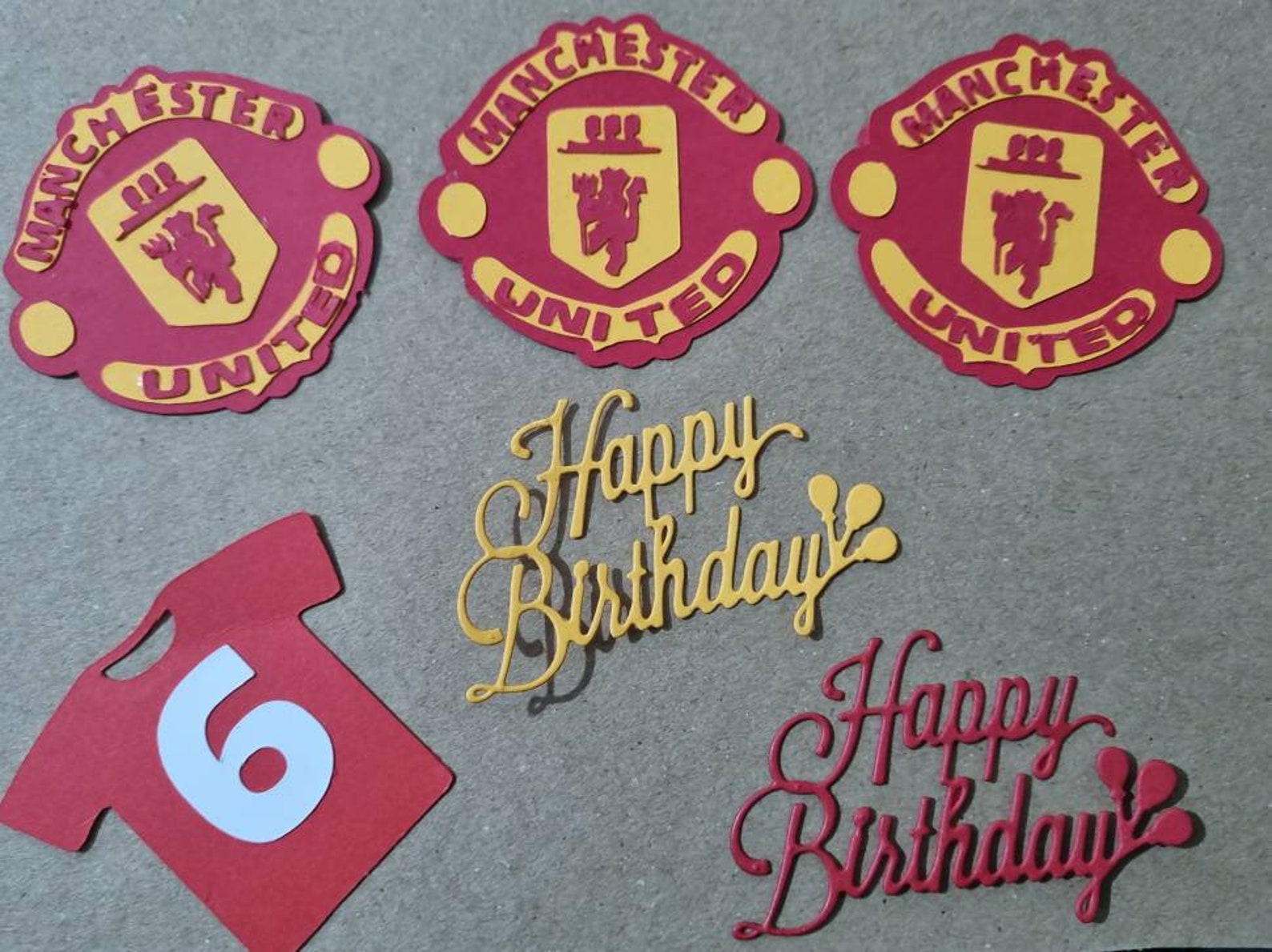 Manchester United Cupcake toppers Etsy