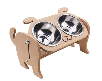 Personalized Dog Bowl Stand (1pc) Dog Feeder, Dog Furniture, Pet Bowl Holder, Dog Food Bowl, Dog Feeding Station,  Dog Bowl Holder, Dog Gift