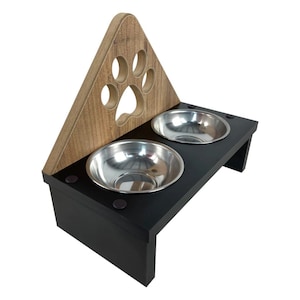 Cat bowls - Modern cat bowl, cat furniture, luxury pet feeder, modern pet feeder, bowl stand, pet bowls, feeding stand