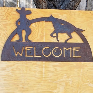 Cowboy Welcome Sign