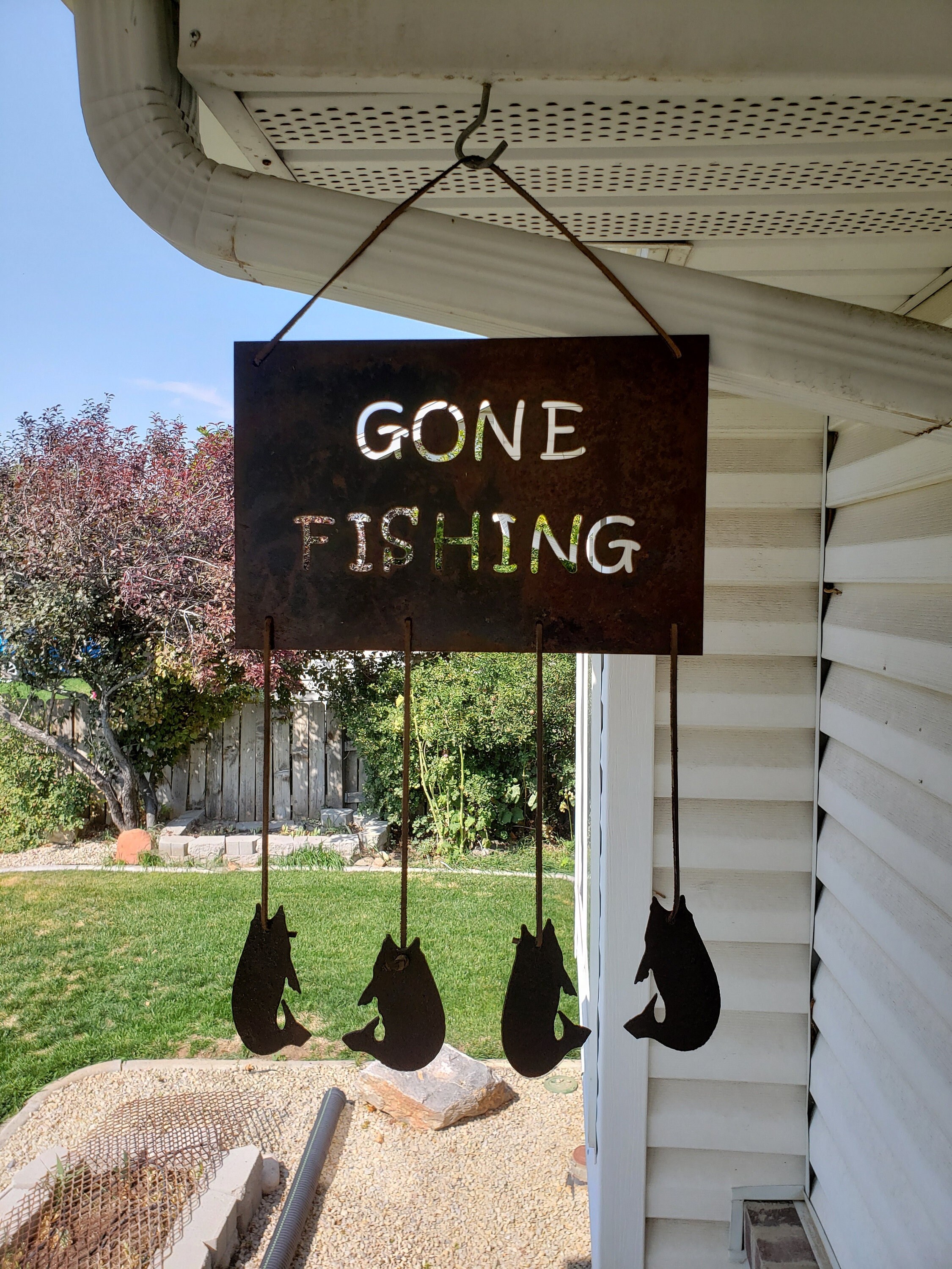 Gone Fishing Windchime bass Fish 