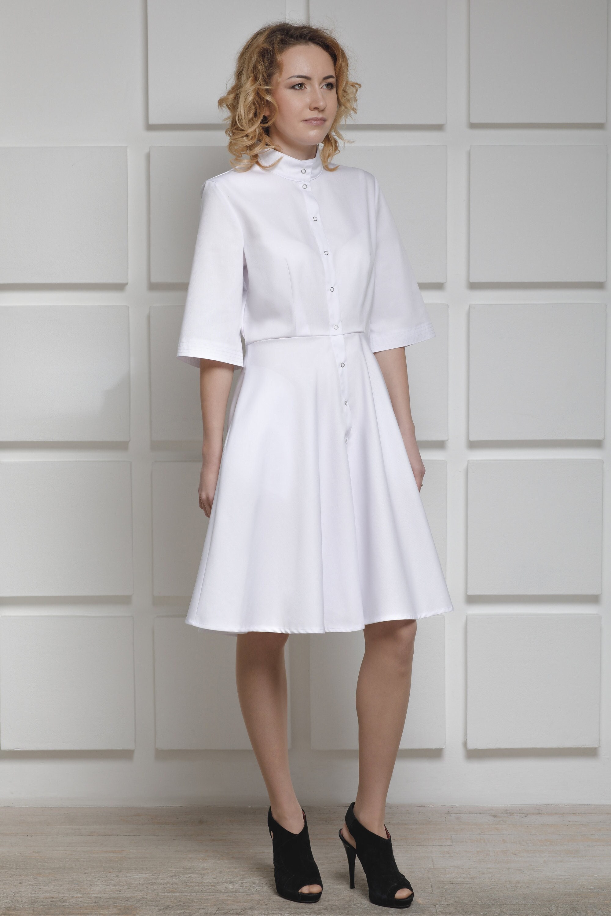 Cute white nursing dresses for pinning hot sale