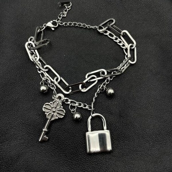Lock Key Bracelet Etsy
