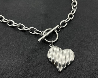 Roestvrijstalen hartketting