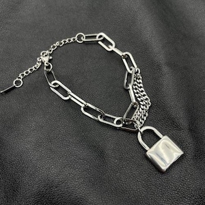Stainless Steel Lock Bracelet