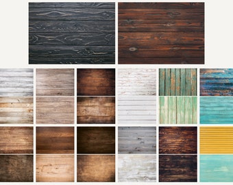 2-in-1 PHOTO BACKGROUND WOOD 84 x 60 cm, various designs for flatlay and food photography, product photos, jewelry, toys, etc.