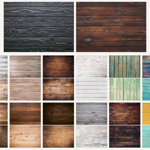 2-in-1 PHOTO BACKGROUND WOOD 84 x 60 cm, various designs for flatlay and food photography, product photos, jewelry, toys, etc.