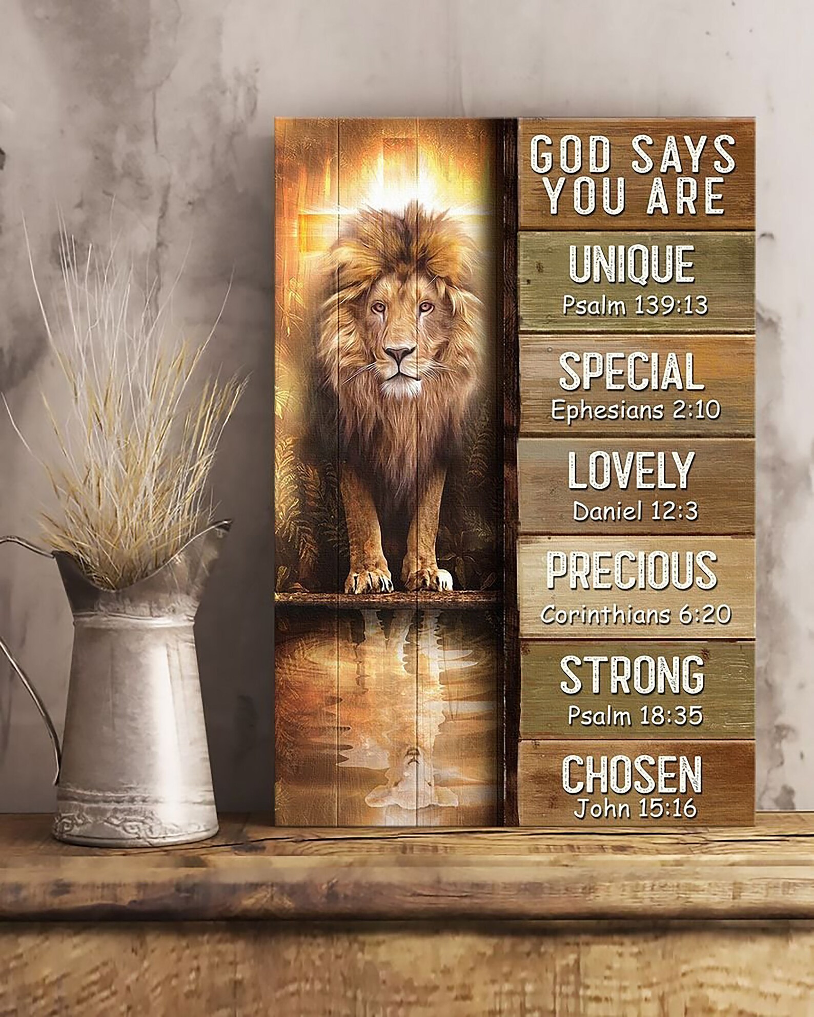 Amazing lion God says you are Canvas Wall Decor Canvas Wall Etsy