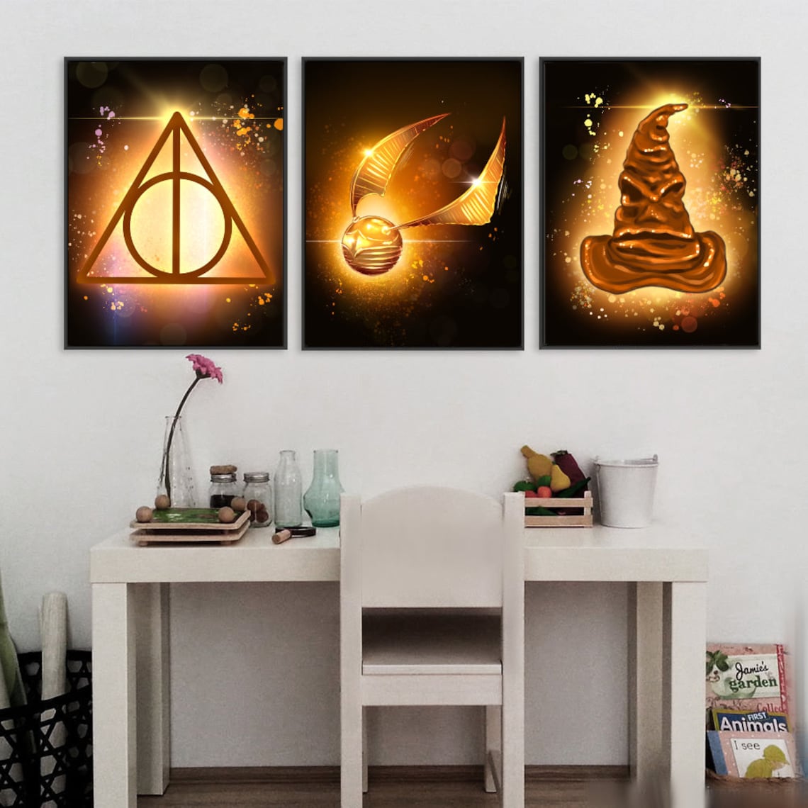 harry-potter-wall-art-print-golden-snitch-poster-etsy