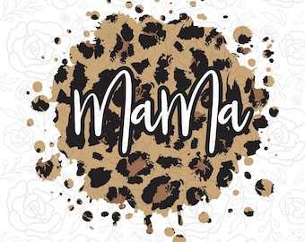 Mama Leopard Sublimation, PNG Sublimation, Mama Leopard Digital Print, Circle Splash Image, File Digital Download