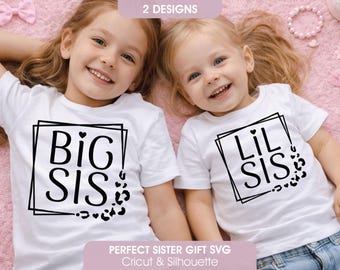 Leopard Big Sister Little Sister SVG Bundle: Family Cut Files (Digital Download)