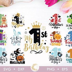 Baby&#39;s First Holidays SVG Bundle (Digital Download)