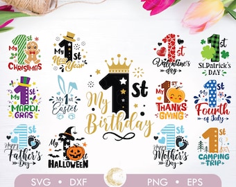 Baby's First Holidays SVG Bundle (Digital Download)