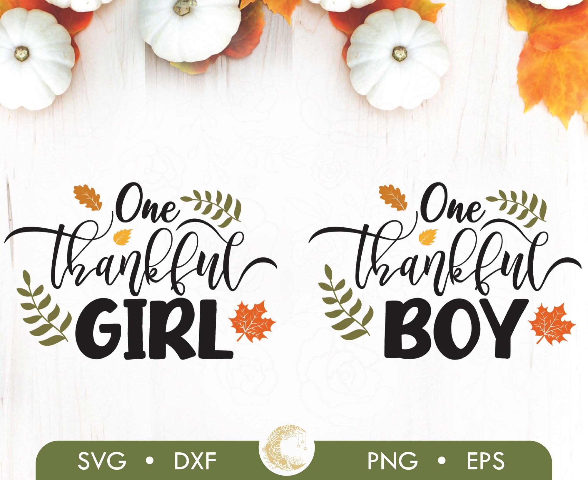One Thankful Family Bundle Svg One Thankful Girl Svg One Etsy