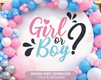 Pink or Blue Gender Reveal SVG: Mommy Daddy Loves You (Digital Download)