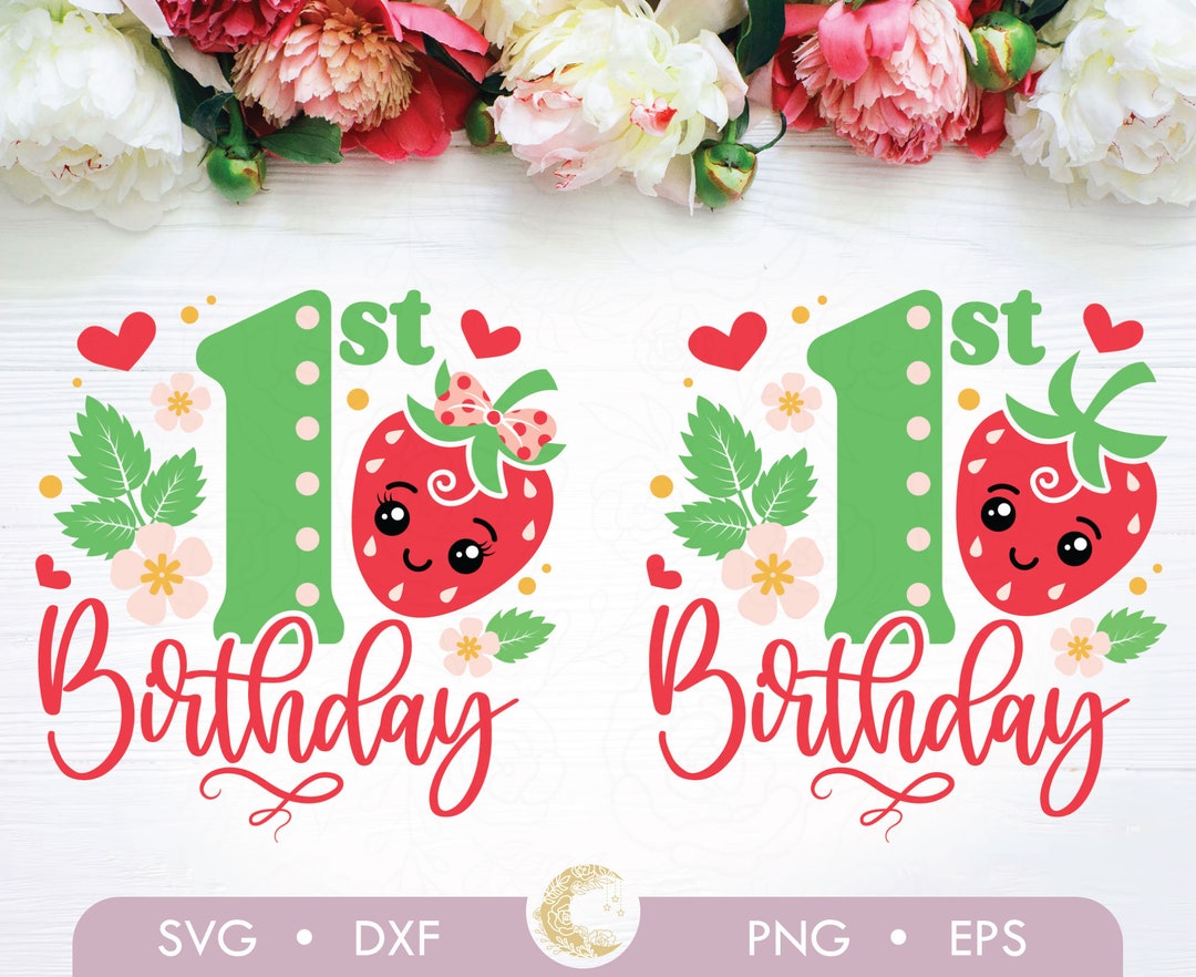 Strawberry 1st Birthday Bundle Svg, Sweet One Svg, Sweet of the One