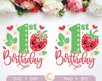 Strawberry 1st Birthday bundle svg, Sweet One svg, Sweet of the One strawberry Svg, Berry First Baby Brthday svg, Strawberry t-shirt design