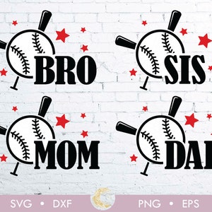 Baseball Family Bundle Svg, Baseball Bro svg, Baseball Mom svg, Baseball Dad svg, Baseball Sis svg, Baseball ball svg