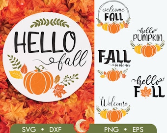 Herbst Willkommensschild SVG Bundle, Kürbis Veranda Zeichen svg, Herbst Türschild svg, Bauernhaus Willkommen svg, Cricut Holzschild Dateien