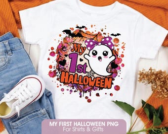 My First Halloween PNG, Baby Halloween PNG, First Halloween Shirt, Baby Boo PNG, Halloween Baby T-shirt design