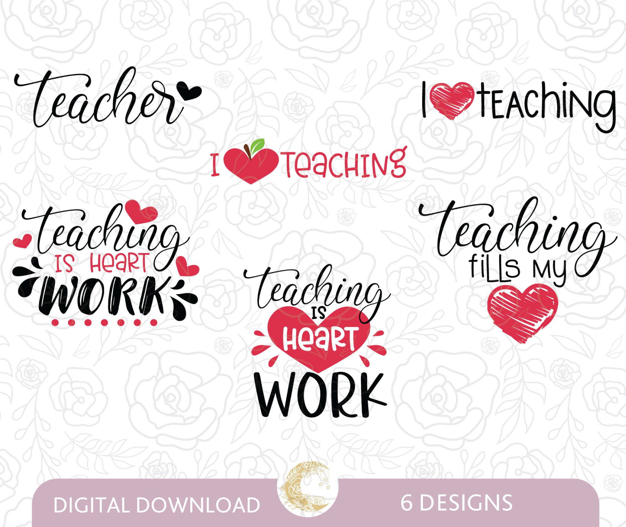 Teacher Appreciation SVG Bundle, Teaching Quotes Cut Files, End of ...