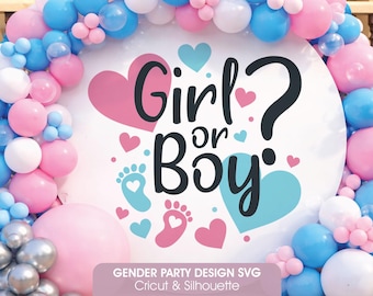 Boy or Girl SVG, Pink Or Blue We Love You SVG, Pink Or Blue Mommy Daddy Loves You SVG, Gender Reveal sublimation, Svg, png, dxf, eps