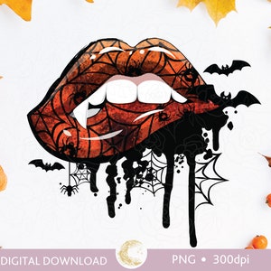 Halloween lips sublimation, Vampire Lips Sublimation, Spider web lips png, Halloween sublimation, Halloween clipart