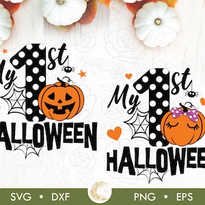 My 1st Halloween bundle SVG, My First Halloween Svg, Baby&#39;s 1st Halloween, Cut File, Halloween sublimation, Halloween clipart, dxf, eps, png
