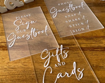 Wedding Signs/ Table Decorative Signs / Table Decor / Modern Calligraphy / Table Decorations / Personalised / Rustic Wedding /Modern Wedding