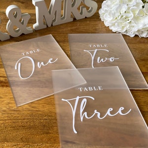 Wedding Table Numbers / Table Number Signs / Table Names / Modern Calligraphy /  Table Decorations / Personalised