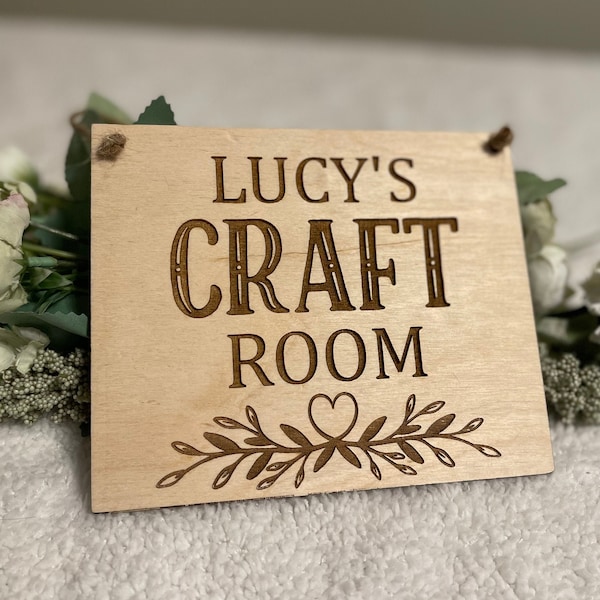 Personalised Wall Hanging / Craft Room Sign / Personalised Gift