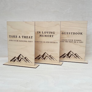 Decorazioni per matrimoni, viaggi e avventure / Cartelli per matrimoni / Cartelli decorativi da tavolo / Decorazioni da tavolo / Cartelli per matrimoni / Cartelli per il libro degli ospiti / Decorazioni per matrimoni