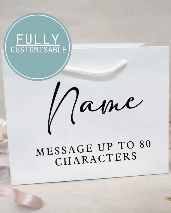 Personalised Gift Bags | Custom Name Bags for Weddings, Birthdays & Special Occasions