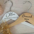 Completed Hanger or Decal Only Personalised Hanger / Wedding Hanger with Custom Decal / Bridesmaid Gifts / Bridal Decals Permanent Vinyl