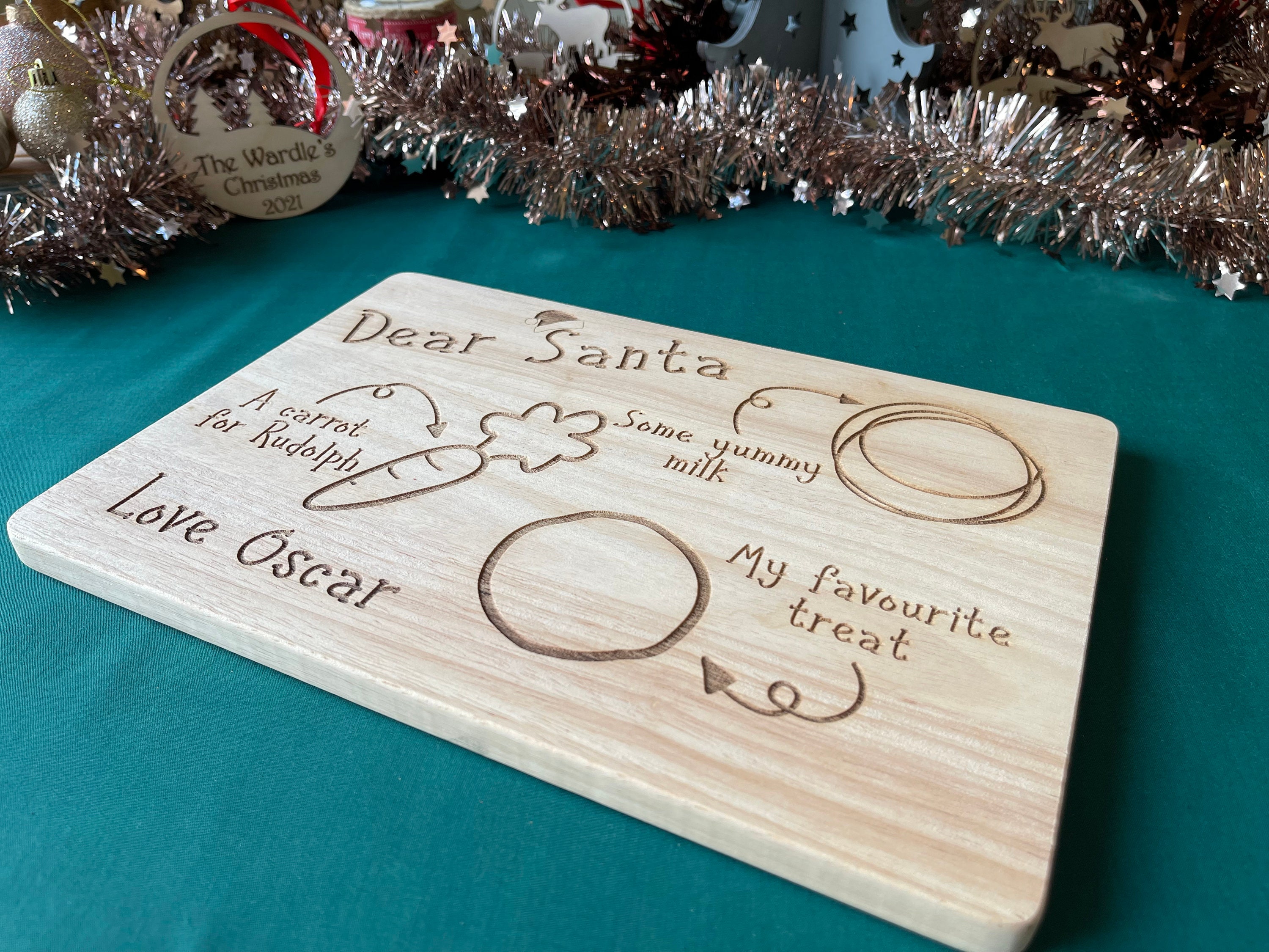 Personalised Santa Tray /christmas Eve Tray / Santa Gifts / Etsy UK