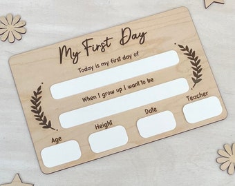 Reusable First Day of School Sign: Personalised Memory Board