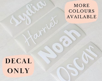 Personalised Waterproof Name Decal: Back to School Vinyl Stickers