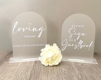 Arched Acrylic Wedding Signs/ Table Decorative Signs / Table Decor / Modern Calligraphy / Table Decorations / Personalised / Rustic Wedding