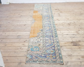 11.5 x 1.7 ft- Vintage Rug Turkish Rug Area Rug Kilim Rug Large Medium Muted Color Rug NO:B270 Persian Runner Rug Oushak Rug